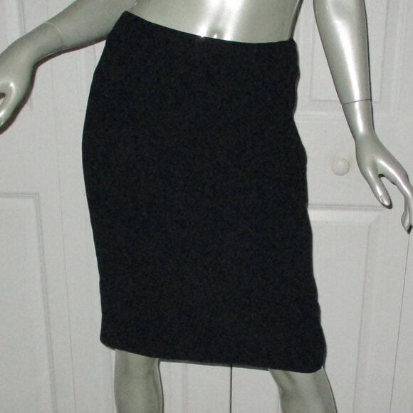 AKRIS  Dark Navy Blue Textured Lined Pencil Career Knee-Length Skirt - Picture 1 of 5